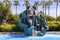 Huelva, Spain - April 24, 2022: Monument to Huelva Fuente del V Centenario 5th centenary fountain, popularly known as the donkey