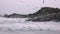 Huge amount of Seagulls feeding at the coast of Maghery in County Donegal during the storm- Ireland