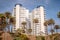 Huge apartment building at Santa Monica oceanfront - LOS ANGELES, USA - MARCH 29, 2019