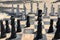 Huge beach chess board