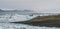 Huge blocks of ice on Glacial river and blue icebergs on Jokulsarlon glacier lake. Vatnajokull National Park, Iceland