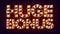 Huge Bonus Banner Vector. Casino Glowing Lamps. For Slot Machines Signboard Design. Business Illustration