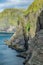 Huge boulder detached from the cliffs in the coastline