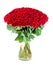 Huge bouquet of red roses in a vase