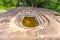 Huge Buddha footprints in the mountains in the deep forest of Nakhon Ratchasima