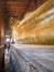 Huge Buddha made of gold is on a pedestal