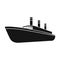 Huge cargo black liner.Ship for transportation of heavy thunderstorms on the sea and the ocean .Ship and water transport
