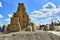 Huge castle made of sand