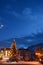 The huge Christmas tree in the center square of Bad Gosern, Hallstatt, Austria.