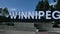 Huge City Winnipeg Sign at the Forks Market Manitoba Canada
