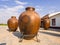 Huge clay wine containers in Alentejo region, Portugal