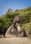 Huge coastal boulders, rocks and rainforest on one of the Similan Islands in Thailand