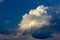 Huge Cumulus cloud in the blue sky