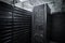 The huge data center server room cloud services