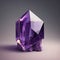 huge diamond-shaped amethyst with a vibrant hue background for cosmetic products, mock up pedestal AI generation