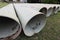 Huge drainage pipes ready to be installed