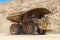 Huge dump truck in a copper mine