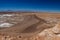 Huge dune and Licancabur volcano in Atacama