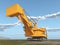 Huge excavator in a landscape