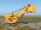 Huge excavator in a landscape