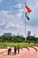 Huge flag of India in Central Park at Connaught Place in New Delhi