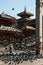 Huge flocks of pigeons in Kathmandu Durbar Square in Kathmandu