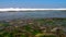 Huge foaming ocean waves under blue sky slow motion