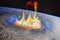 Huge gas stove burner armageddon conceptual image