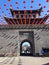 The huge gate of ancient Chinese architecture