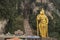 Huge gold hindu statue infront of Batu caves