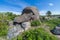 A huge granite boulder