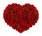 Huge heart made of beautiful red roses