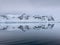 A huge high breakaway glacier in the southern ocean off the coast of Antarctica, the Antarctic Peninsula, the Southern