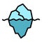 Huge iceberg icon vector flat