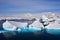 Huge icebergs in Antarctica