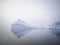 Huge icebergs on arctic ocean