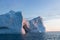 Huge icebergs of different forms in the Disko Bay, West Greenland. Their source is by the Jakobshavn glacier. Greenland