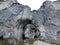Huge limestone arch in Piatra Craiului Mountains