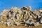 Huge limestone boulders, megalith rock formations in New Zealand