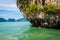 Huge limestone cliff in the Phang Nga bay, Thailand
