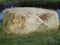 Huge lonely boulder on the river bank, natural lifestyle