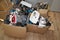 A huge lot of the old used and broken spare parts from electric