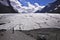 Huge majestic glacier in mountains of Northern Canada