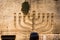 A huge menorah at the Western Wall in Jerusalem,