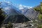 Huge mountain valley in nepal himalayas