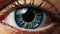 A huge mystical eye of a human person, for posters, ads, flyers, coaches and lifestyle consultant