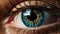 A huge mystical eye of a human person, for posters, ads, flyers, coaches and lifestyle consultant
