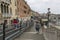 A huge number of tourists on the promenade of Venice