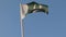 Huge Pakistani flag Up in the air waving on a pole-Pakistani flag waving on a windy day-National Flag of Pakistan