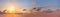 Huge Panorama of  Sunset  Sunrise Sundown Sky with real sun